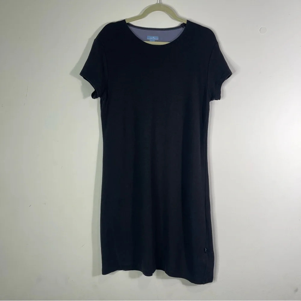 Horny Toad Short Sleeve Dress Black Knit Classic T Shirt Stretch‎ Size Large